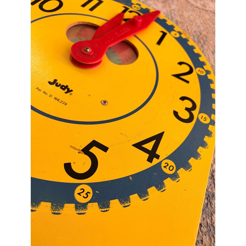 Vintage 1960's Original JUDY CLOCK Kids Learning Clock School Toy - Picture 7 of 9